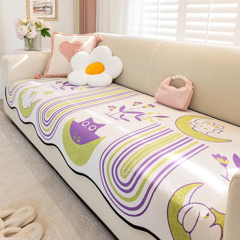 

Special-shaped sofa cushion Chenier cartoon anti-cat scratch straight row sofa leather seat cushion premium feeling cover cloth 90*90cm