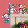 DIY Xmas Diamond Painting Door Corner Pendants Diamond Arts Set Door Frame Hanging Decor Wooden Door Decoration for House Layout
