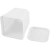 6pcs 7cm Black/White Plastic Square Plant Pots with Drainage Trays Ideal for Succulents Office Desktop Gardening Balcony Decor