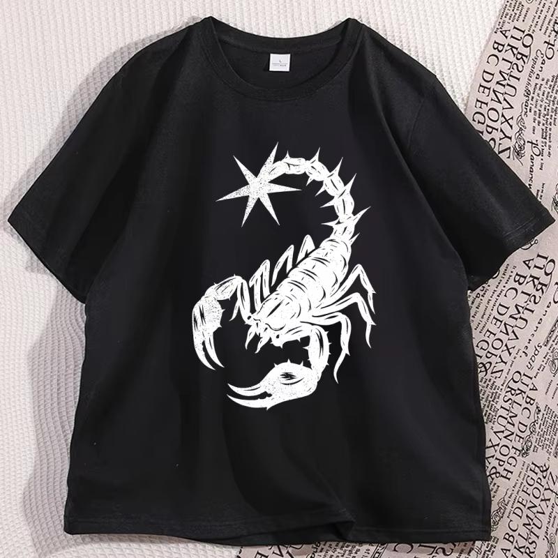 Y2K Scorpion T Shirt Unisex Women Y2k Graphic Tees Funny Cotton Short Sleeve Round Neck Tshirt Women Streetwear High Quality Tops