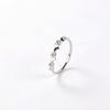 S925 Silver Forest Butterfly Ring for Women Fresh Adjustable Sparkling Moissanite Rhodium Plated Ring