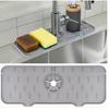 1pc Thick Silicone Faucet Drain Mat, Casual Home Decor