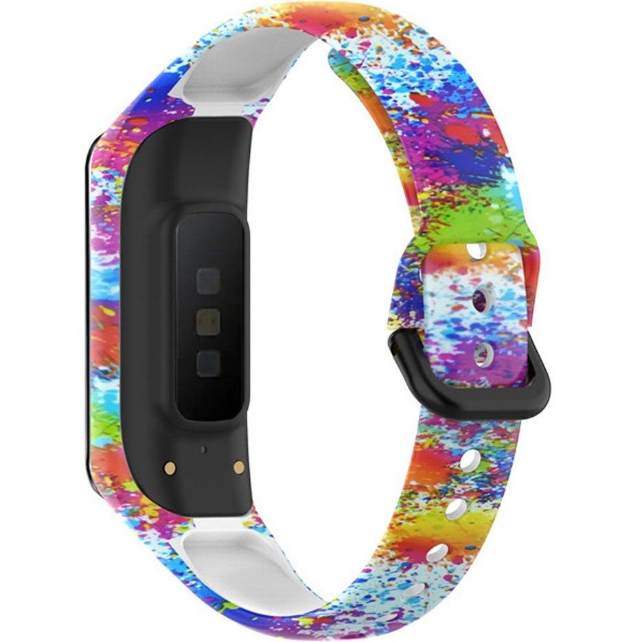 Silicone Strap for Samsung Galaxy Fit 2 SM-R220, Colorful Print
