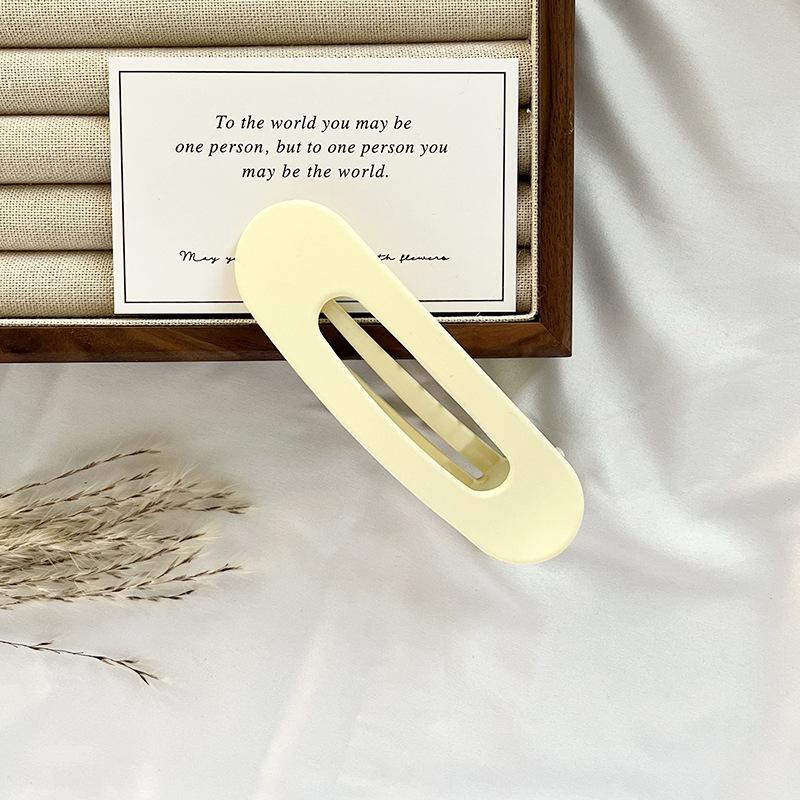 

Однотонный матовый цвет бесшовный для женщин корейский большой BB простой модный зажим для волос для девочек аксессуары для волос one size