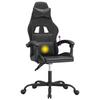 Gaming Chair Swivel Black Faux Leather