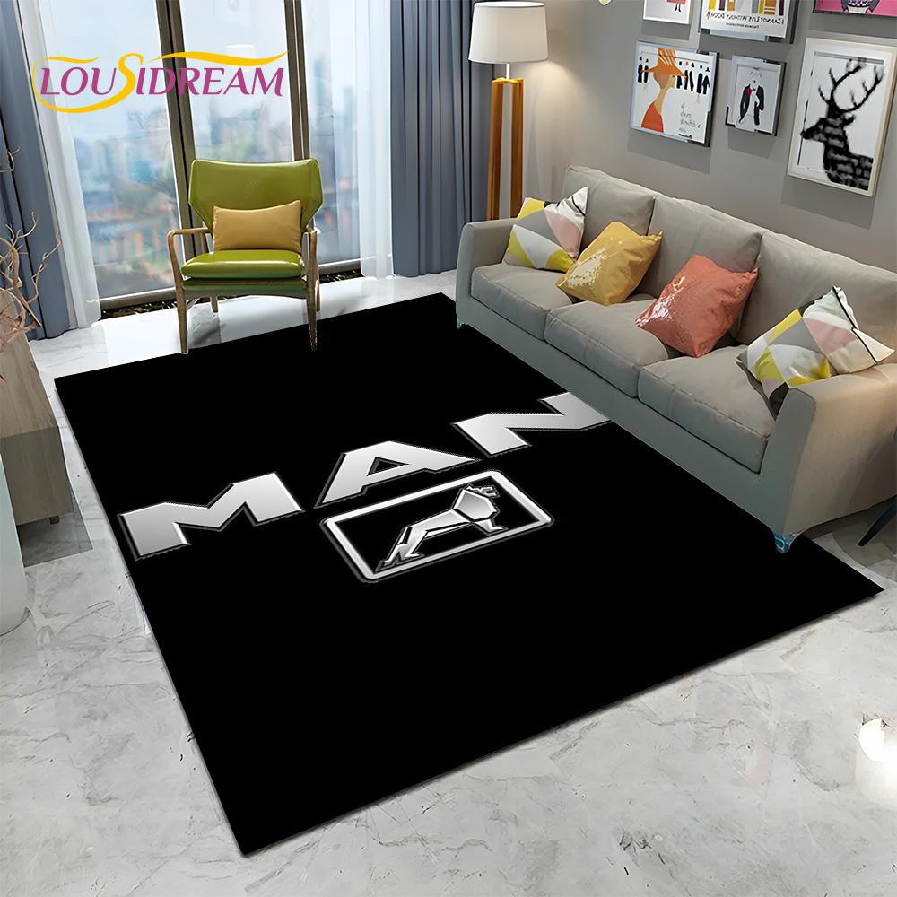 Muž Kamion Logo Série 3D Tisk HD Koberec pro Domácí Obývací Pokoj Ložnici Pohovku Rohožka Dekorace, Dětský Koberec Protiskluzová Podložka