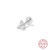 S925 Sterling Silver New Version Puncture Internal Thread Flat Head Body Auricle Puncture Earbone Stud Earring Stud Earring