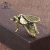 Massives Messing Honigbiene Insektenfiguren Miniatur Teehaustier Lustiger Käfer Handwerk Sammlung Desktop Kleine Ornamente Heimdekorationen
