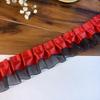 Bordure en Dentelle Plissée Double Couche Premium Ruban de Soie pour Accessoires de Vêtement DIY
