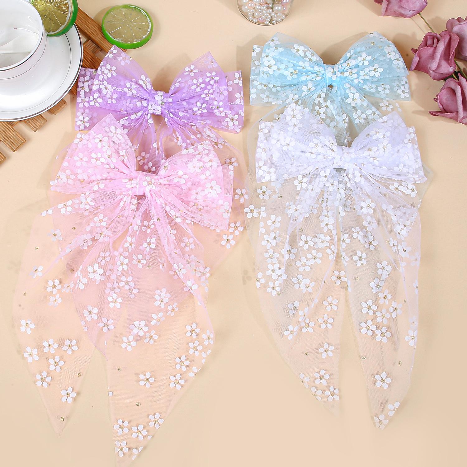 

4/8pcs Elegant Solid Large Bow Ribbon Hair Clip For Women Girl Sweet Flower Hair Bows Hairpin Barrettes Fashion Hair Accessories