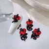 10Pcs Heart Snake Nail Charms Decorations Sparkling Vibrant Color Widely Used Decorative Manicure Ornaments Nail Art Decor
