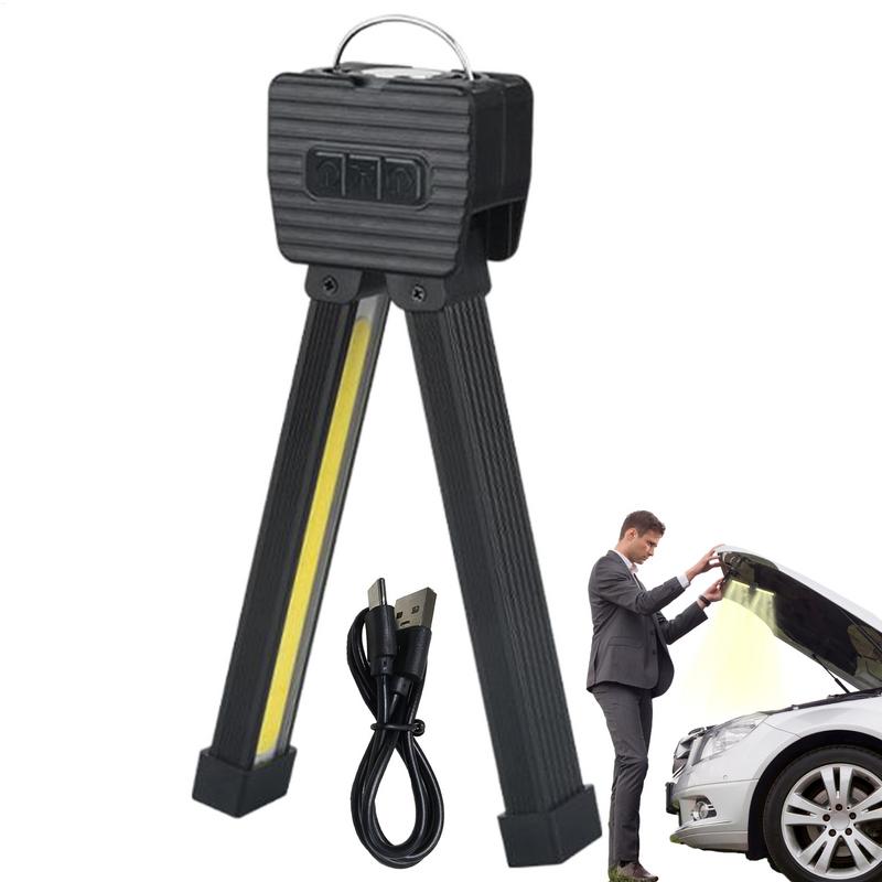 Waterproof Led Flashlight Gym Lamp Light Posing With Magnet Rechargeable Flashlight With Hook 7-grade Dimming 180Degree foldable