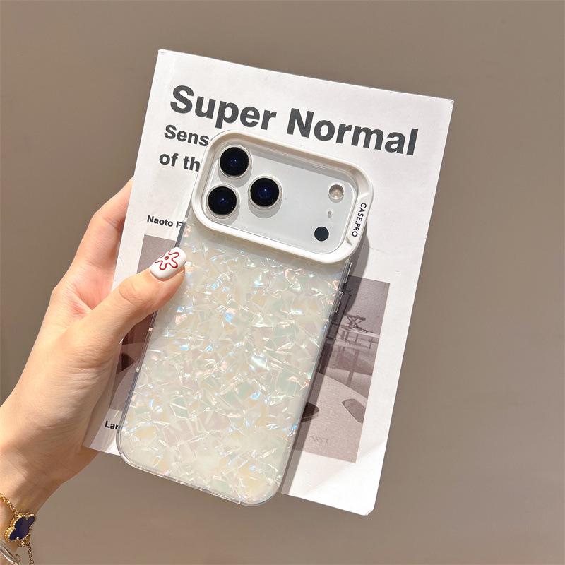 Laser Shell Pattern Drop-Proof Phone Case for iPhone 15 Pro Max, 11, 17 Pro Max, 14, 13, 16. 12
