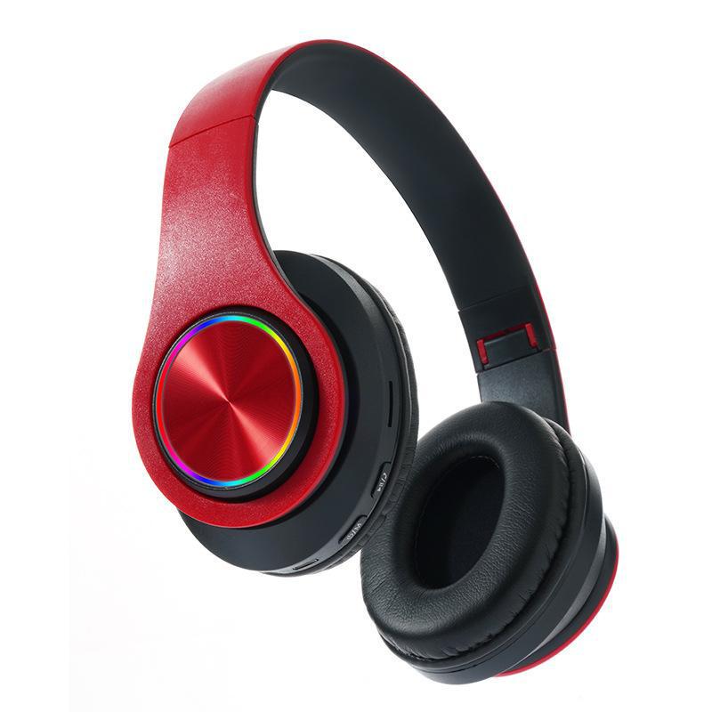 New B39 Luminous Wireless Bluetooth Headset: Foldable, Head-Mounted, Call-Ready, with Plug-in Card Feature