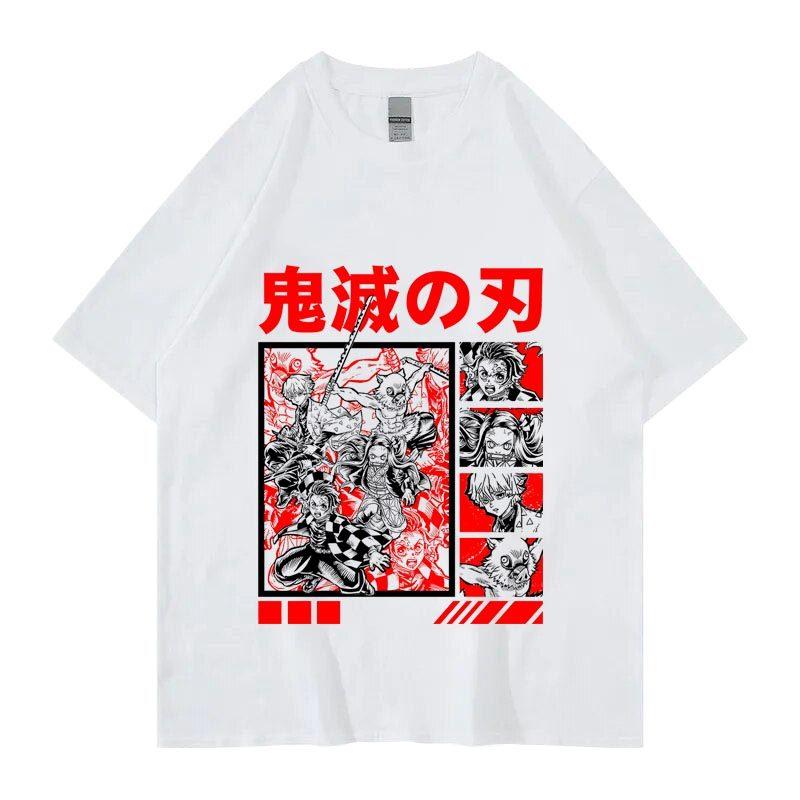 2026 New Ghost Slayer Blade Charcoal Jiro Same Cotton Short Sleeve Round Neck Printed Mens Tshirt 4XL