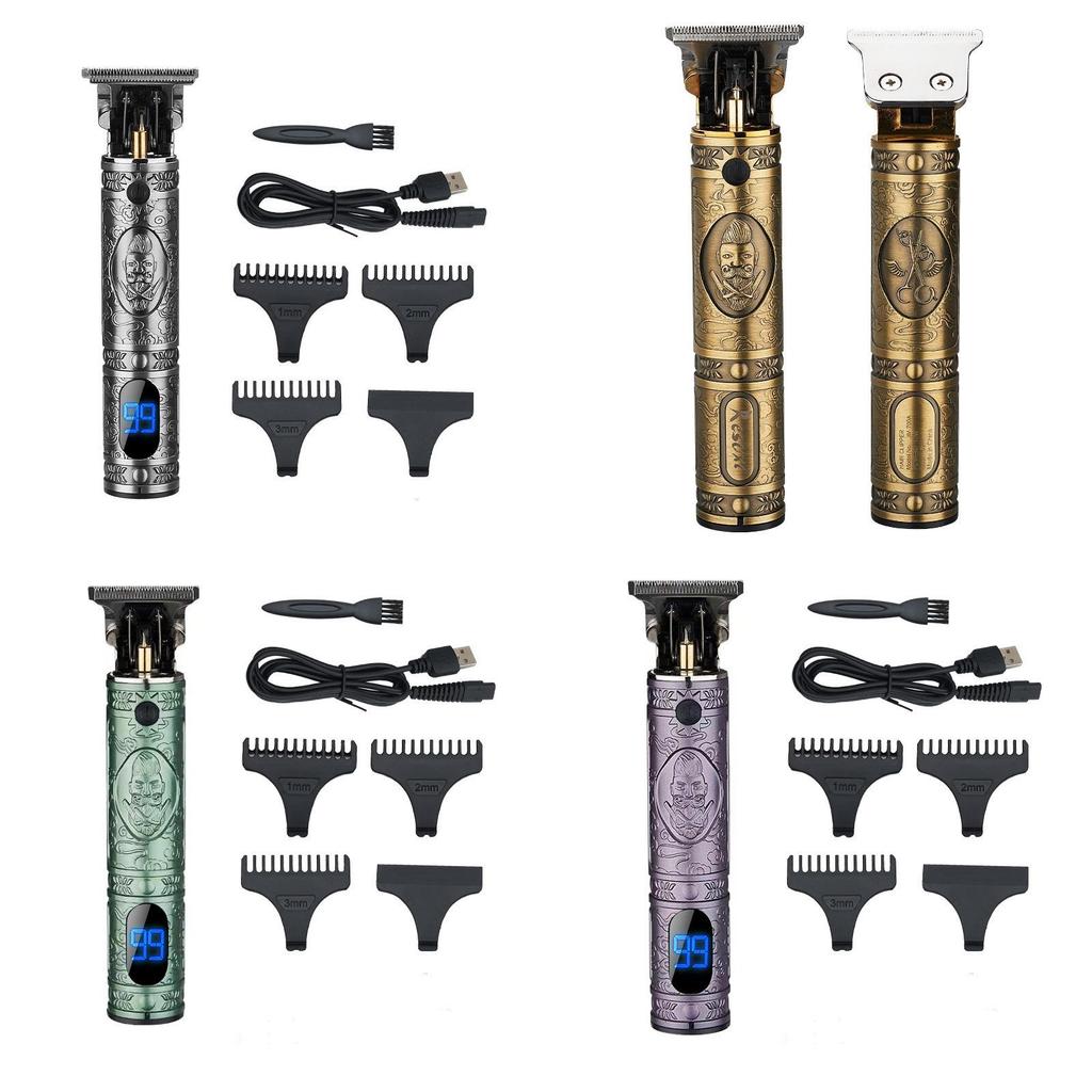 Metal Hair Clipper For Men Rechargeable Electric Hair Trimmer For Home Use
