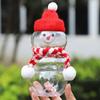 500ml Christmas Candy Jars Christmas Snowman Shaped Snacks Storage Bottle