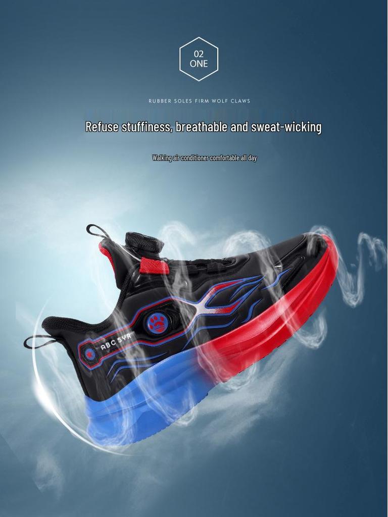 2025 Boys' Non-Slip Leather Basketball Shoes for Older Children & Primary School – Autumn/Winter Style for Running