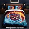 Set Biancheria da Letto West Ham United Football Design 1 Copripiumino + 2 Federe Morbido Traspirante Biancheria da Letto per la Casa