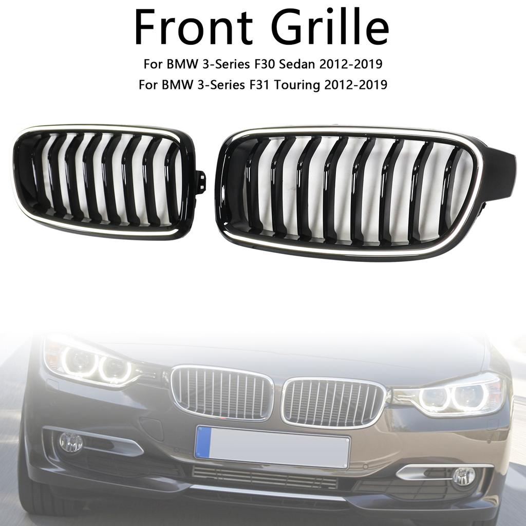 Glänzende Schwarze Frontniere Grill Passend für BMW 3er F30 F31 F35 2012-2019