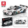 SVJ White Hypercar Building Blocks Sports Car Building Toy Set for Boys and Girls Vehicle Racing Car for Kids 382 Pieces