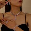 Fashion Crystal Necklace, Earrings, Bracelet, Ring, Jewelry, Wedding Accessories, Versatile for Brides