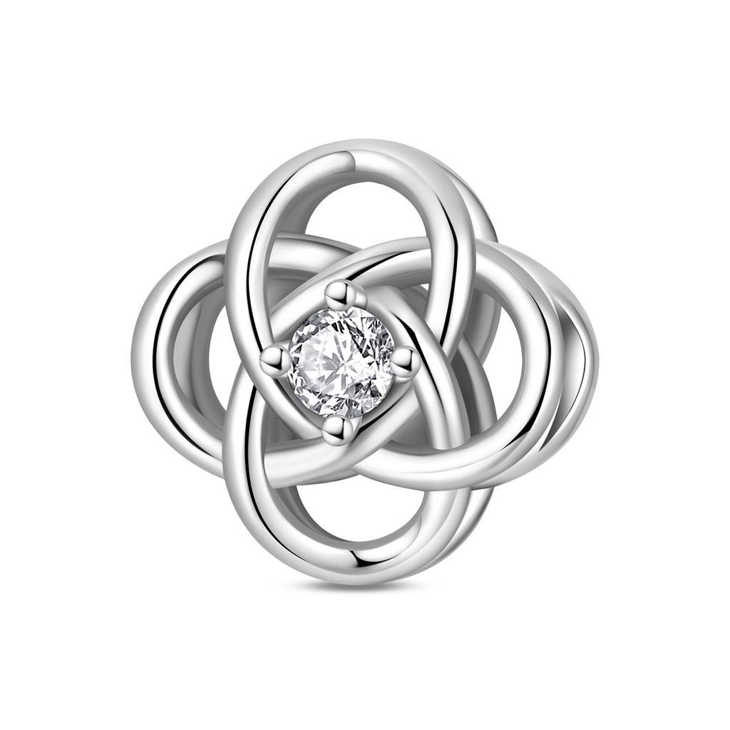 Original Charms Beads Silvering Concentric Knot Romantic Freedom Eternal Wish Charms Pendant DIY Bracelet Jewelry Making