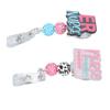 Nurse Badge Reel Holder Retractable Hand Painting Beaded Nursing Student Badge Reel Clip for Nursing