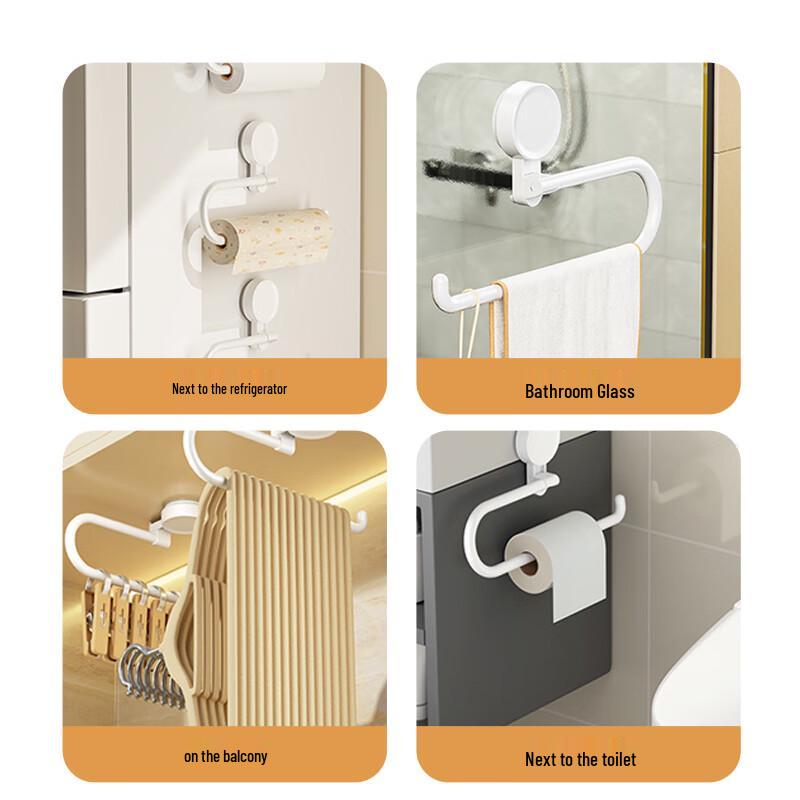 Suction Cup No-Drill Kitchen Paper Towel Holder