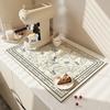Large Kitchen Super Absorbent Mat Coffee Dish Draining Drying Mat Quick Dry Bathroom Drain Pad Kitchen Faucet Placemat Non-Slip