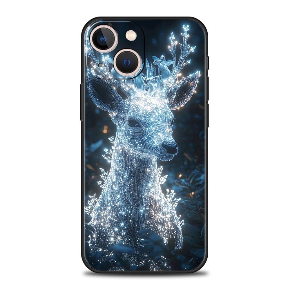 Cartoon Animal Deer Phone Case Cover for iPhone 17 16 15 14 13 12 Pro Max 11 Pro Max 17 AIR Plus Shockproof Soft TPU Shell Capas