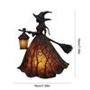 Halloween Decorations Halloween Witch Lamp Spooky Standing Night Light Unique Witch Statue Table Lamp for Bedroom