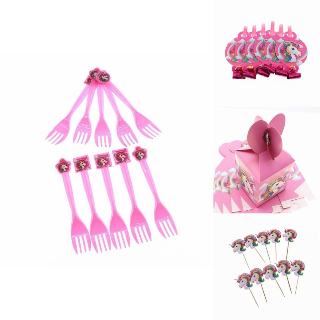 Enchanting Unicorn Kids Birthday Party Supplies Complete With Delightful Plates And Tablecloth