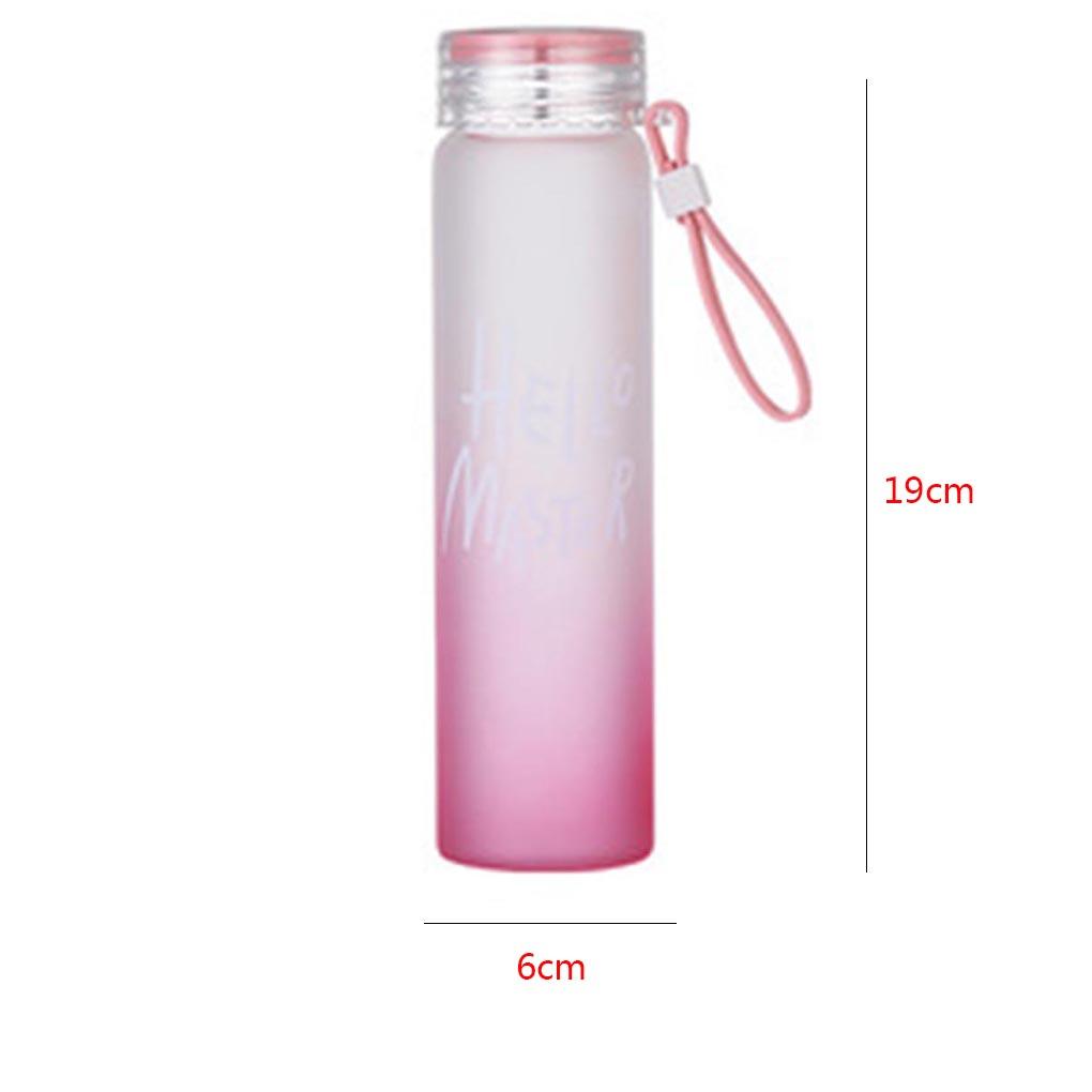 400ML Glass Water Bottle Sport Outdoor Camping Hydration Kettle Cup BPA Free