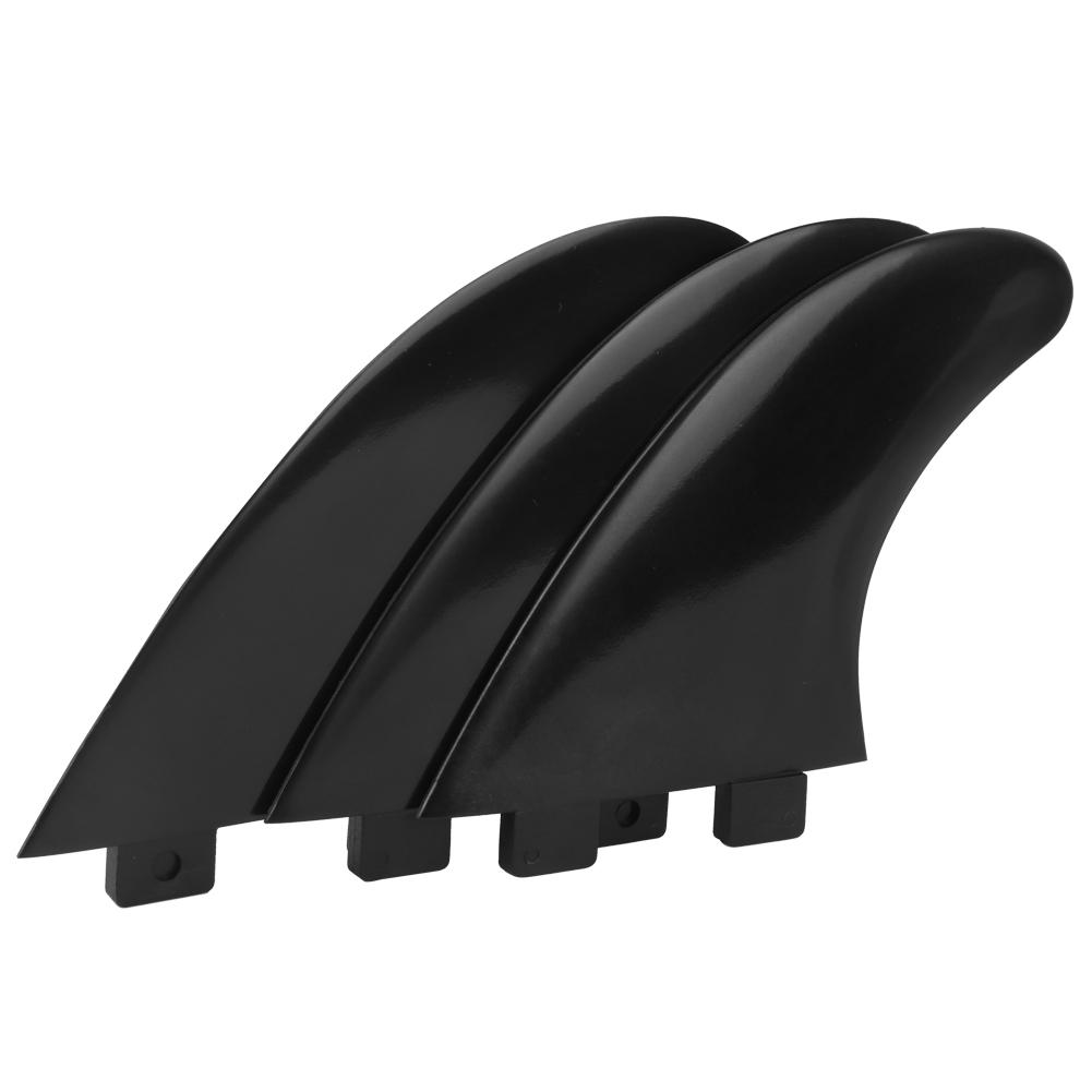 

3Pcs PVC Fins Set Right Middle Left for Surfboard Paddle Board Accessories BlackSurfboard Fin