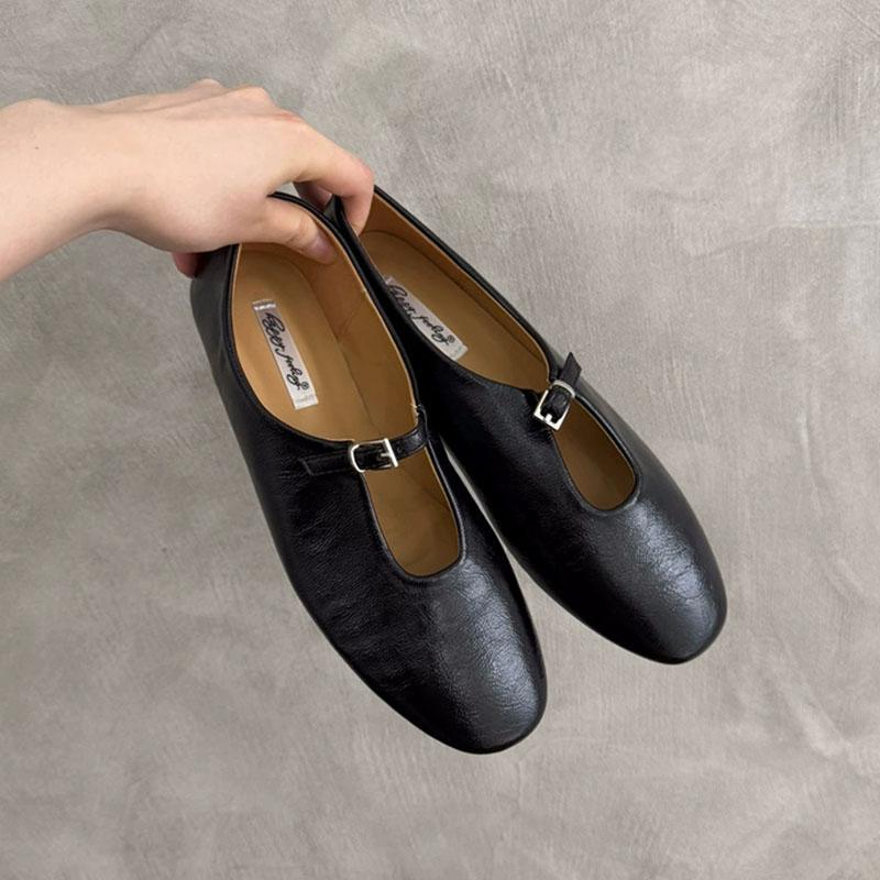 

Мода 2015 Мода Неглубокая обувь Круглый носок Женские Мэри Джейн Балетки Обувь Слипоны Женская Пряжка Ремешок Женские Балетки С Обувью Новые 35 чёрный