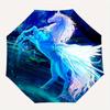 Enchanted Unicorn Fantasy Art Print - Magical Forest SceneUmbrella, Portable 3-Fold Umbrella for Men & Women,Christmas Gift ES306