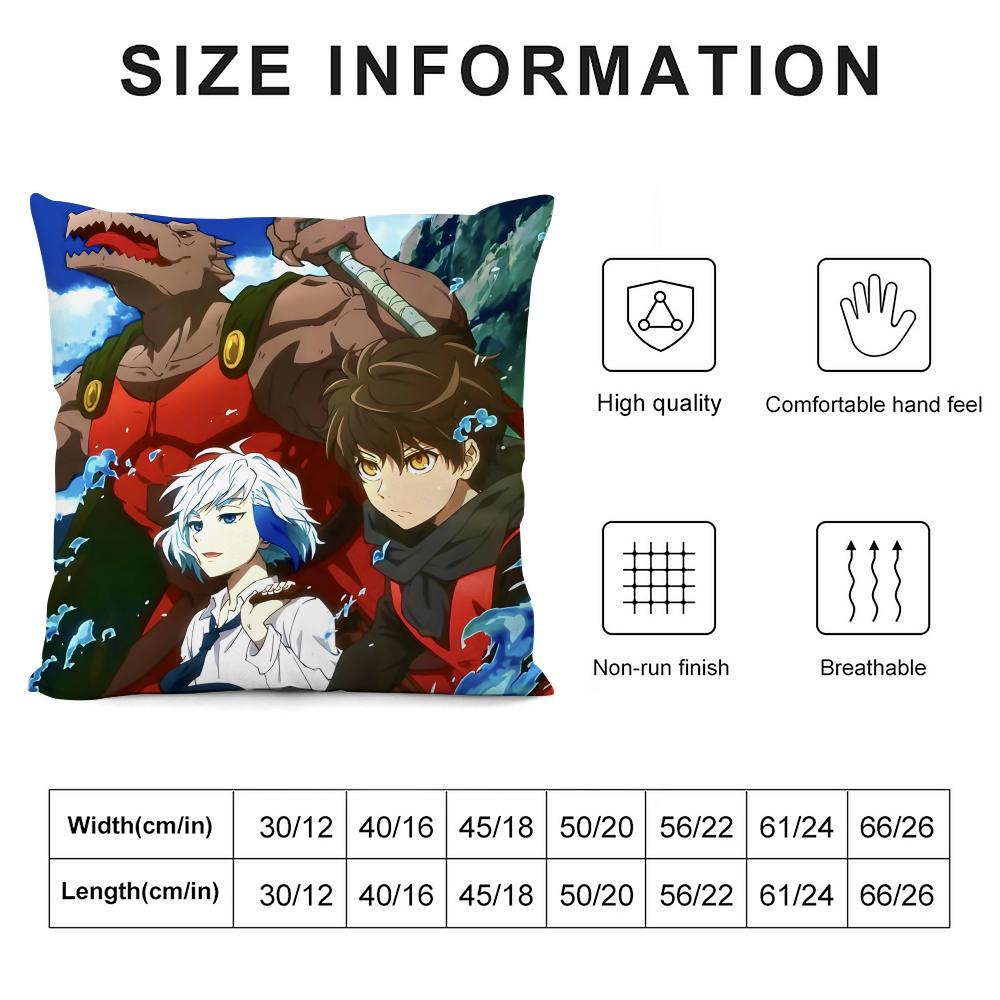 T-Tower Of Godd Anime Cushion Cover Pillowcase Ultra Soft Skin Friendly Fabric Cloud Like Comfort & Concealed Zipper