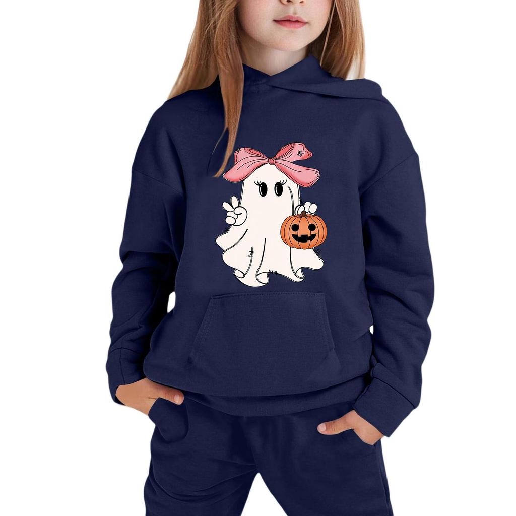 Children's Hoodie with Halloween Print for Casual Wear