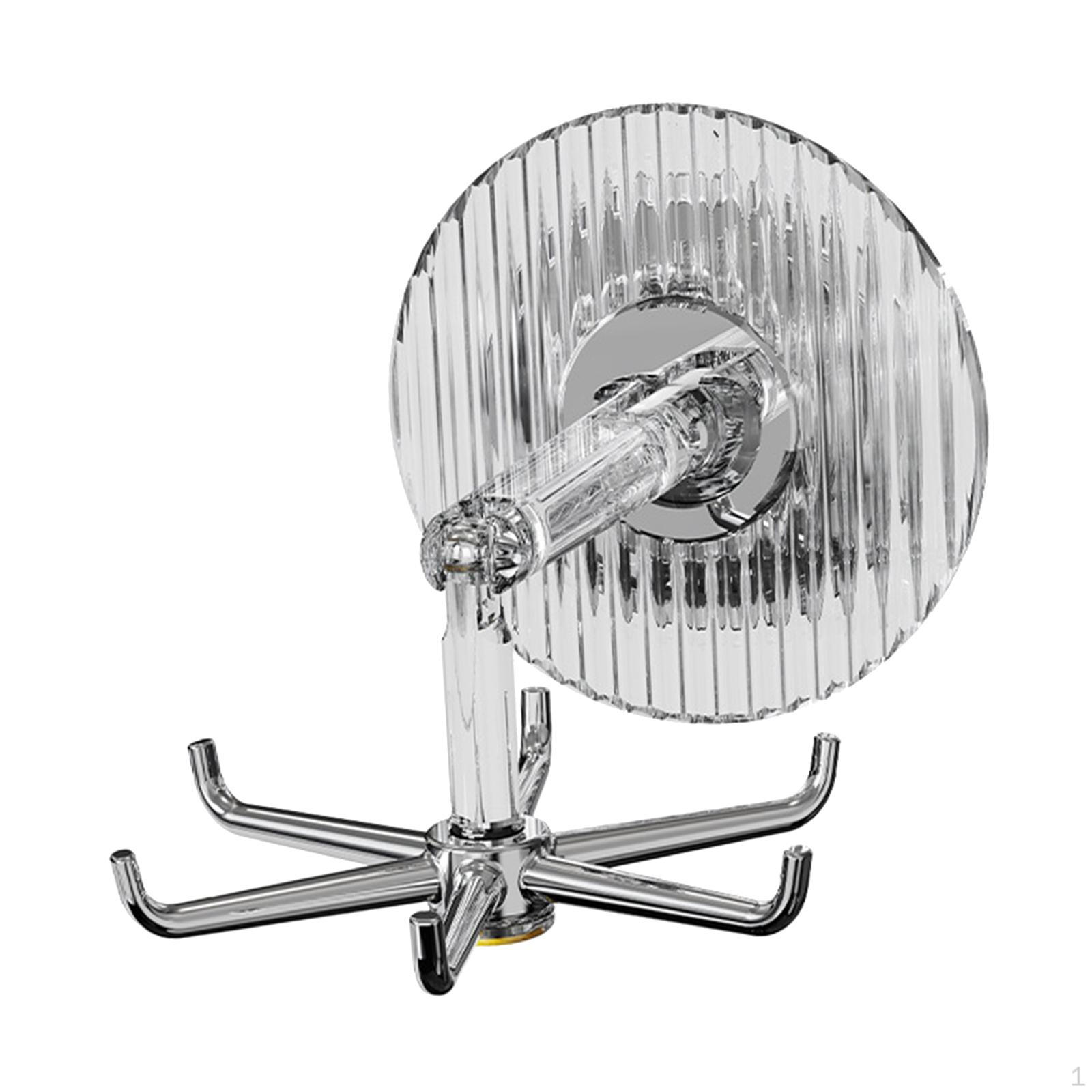 

2 шт. Вращающиеся на 360° крючки для посуды Подвесной держатель для посуды Сильная присоска Легкий Роскошный серебряный