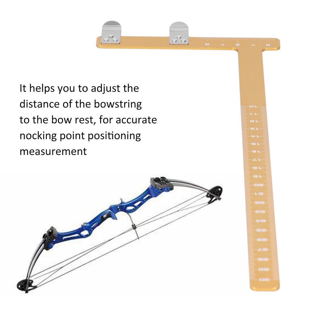 Adjustment Bow L Shape Chord Distance Ruler Aluminum Alloy Measuring Tool