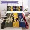 Gradient Neon City Logo 3Pcs Bedding Set, Rainbow Street Sign Duvet Cover & 2 Pillowcases