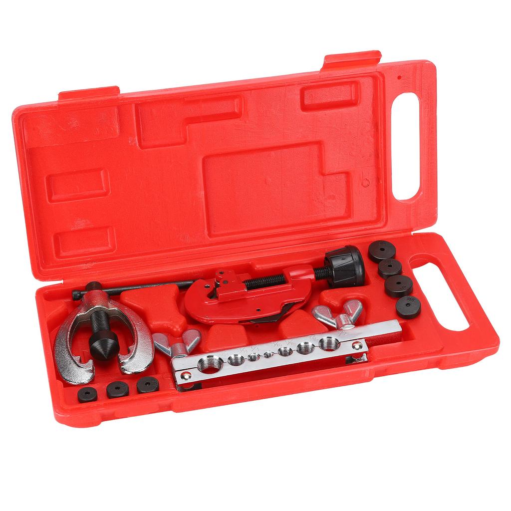 10Pcs Flaring Tool Kit Double Single Automotive Brake Line Tube Cutter 7 Dies CT?2029