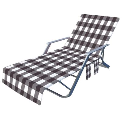 Beach Chair Cover Pool Lounge Chair Cover Quick Drying Lounger Cover with Side Storage Bag for Swimming Pool Hotel