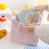 Nueva Moda Sencilla Gran Capacidad Impermeable Bolsa de Almuerzo Portátil Caja de Almuerzo Bolsa Térmica Aislante para Oficinistas