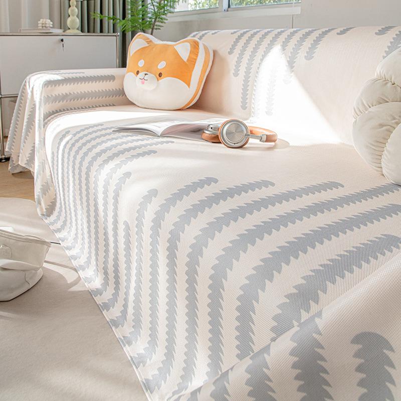 

Summer Ice Silk Printed Sofa Towel Cool Breathable Large Cover JUEoth for Living Room Sofa Dust Protection 180*130cm