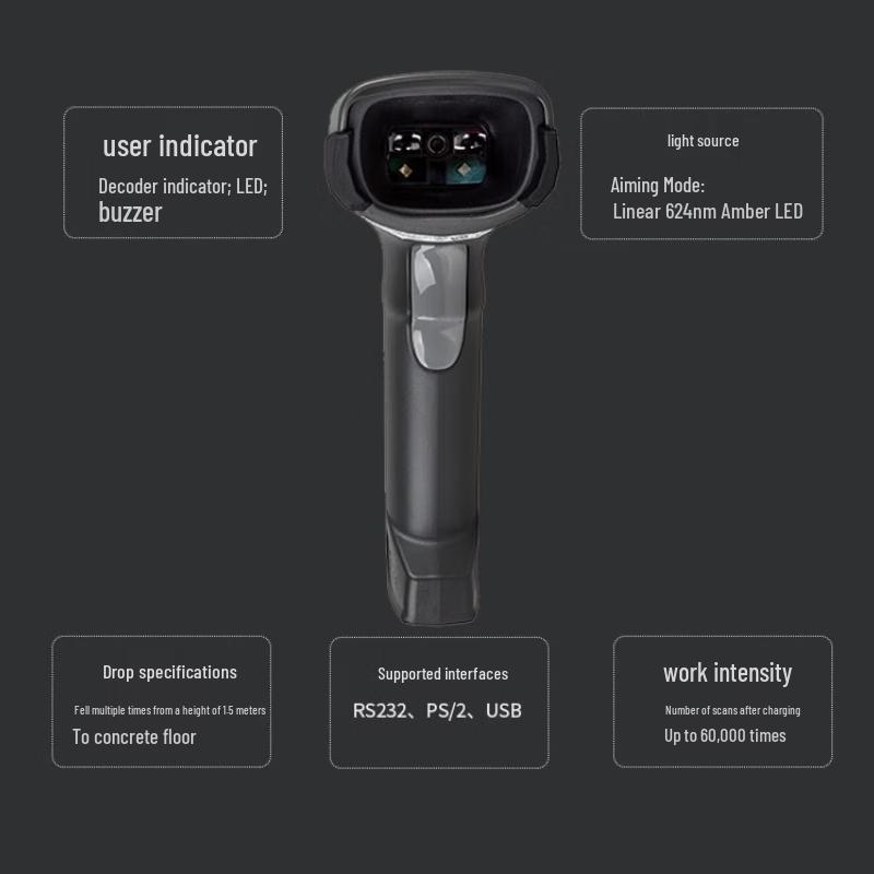 Zebra DS2208 Wired 2D Barcode Scanner with Stand