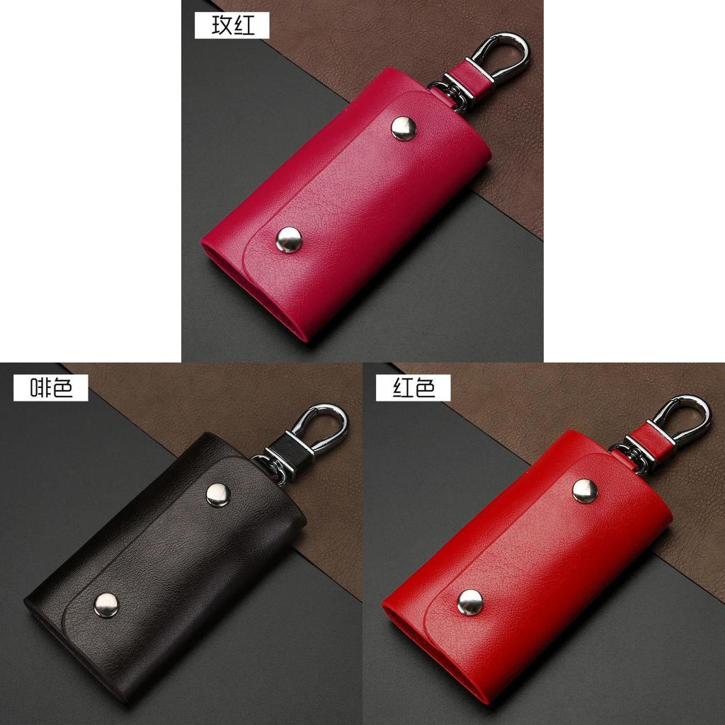 Leather Key Wallet With Chain For Men And Women Daily Use