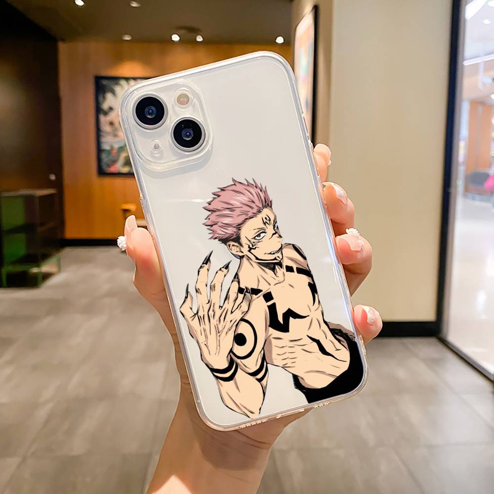 

J-Jujutsu K-aisen-opular characters Phone Case For iPhone17,16,15,14,13,12,11 ,Pro Max,16/15/14 Plus Transparent Cover iPhone17PRO