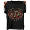 European Sizes STP Stone Temple Pilot Vintage Print T-Shirt, Loose Fit Casual Short Sleeve Tee